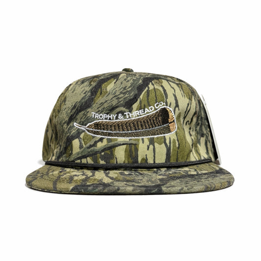 Camouflage cap with turkey logo on a white background